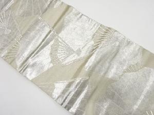 アンティーク　扇模様織り出し袋帯（着用可）